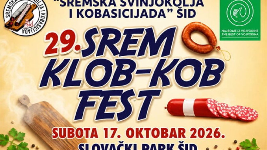 U Šidu 29. Srem Klob-Kob Fest: Tradicija, gastronomija i gosti iz sedam zemalja regiona