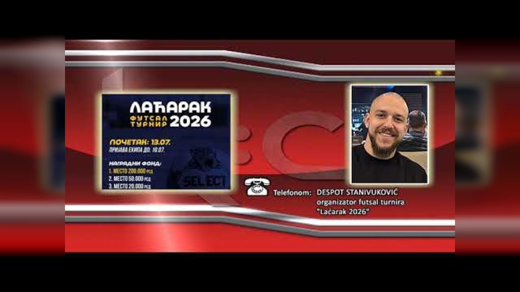 Najava Futsal turnira 2026. u Laćarku