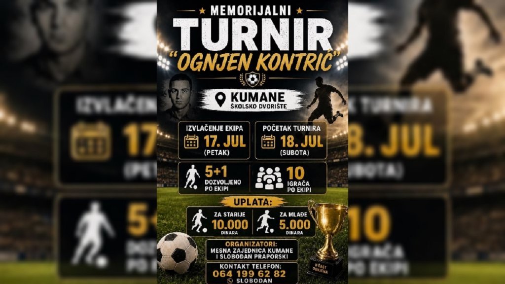 Počele prijave za ovogodišnji Memorijalni turnir „Ognjen Kontrić”