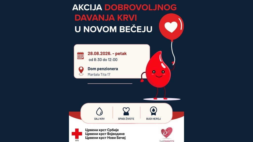 Akcija dobrovoljnog davanja krvi 28. avgusta