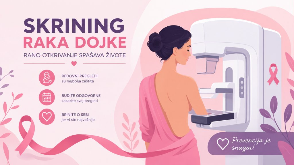 Skrining raka dojke mobilnim mamografom od 31. avgusta do 13. septembra