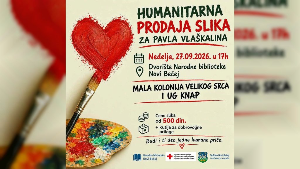 U nedelju humanitarna prodaja slika za Pavla Vlaškalina