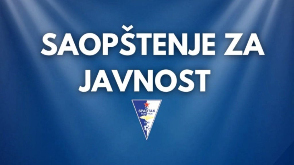 Novo saopštenje iz FK Spartak