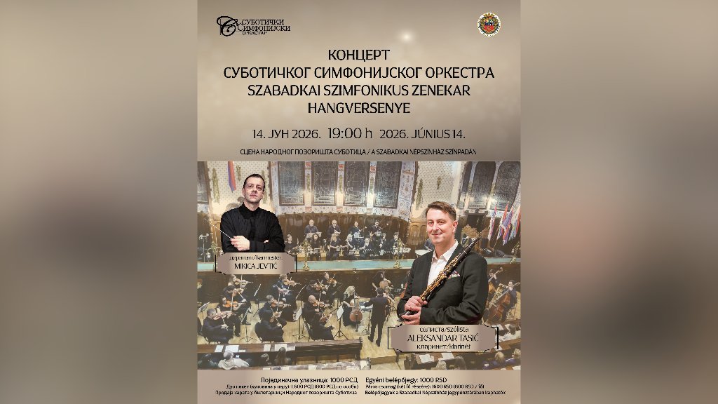 Koncert Subotičkog simfonijskog orkestra u nedelju