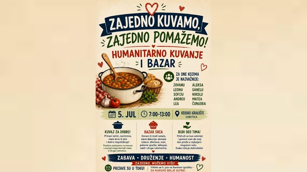 Humanitarno kuvanje u nedelju u Keru