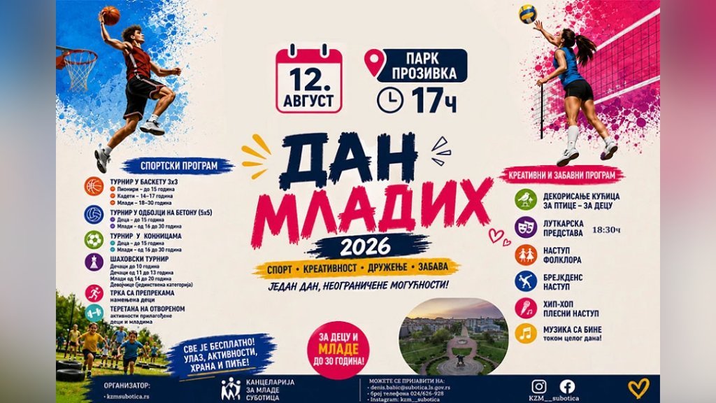 Bogat program u Parku Prozivka povodom Dana mladih
