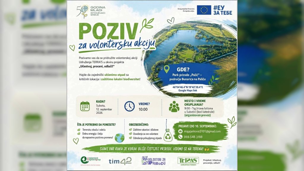 Ovog septembra volontirajmo za prirodu širom Srbije
